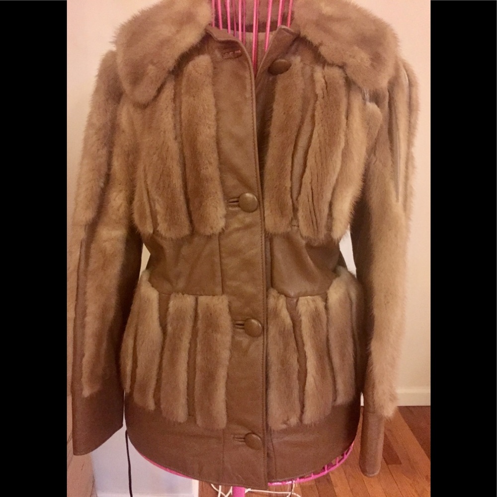 Vintage Mink and Leather Jacket